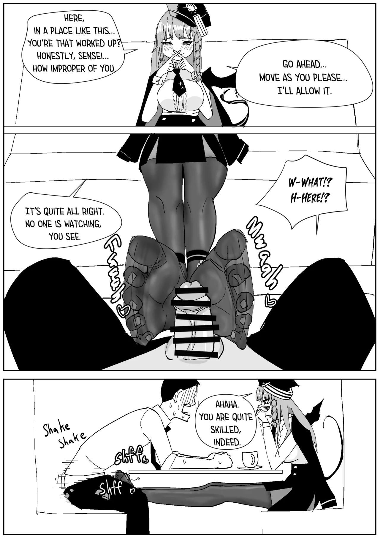 Haruna's Secret Pantyhose job at the Cafe page 4 full