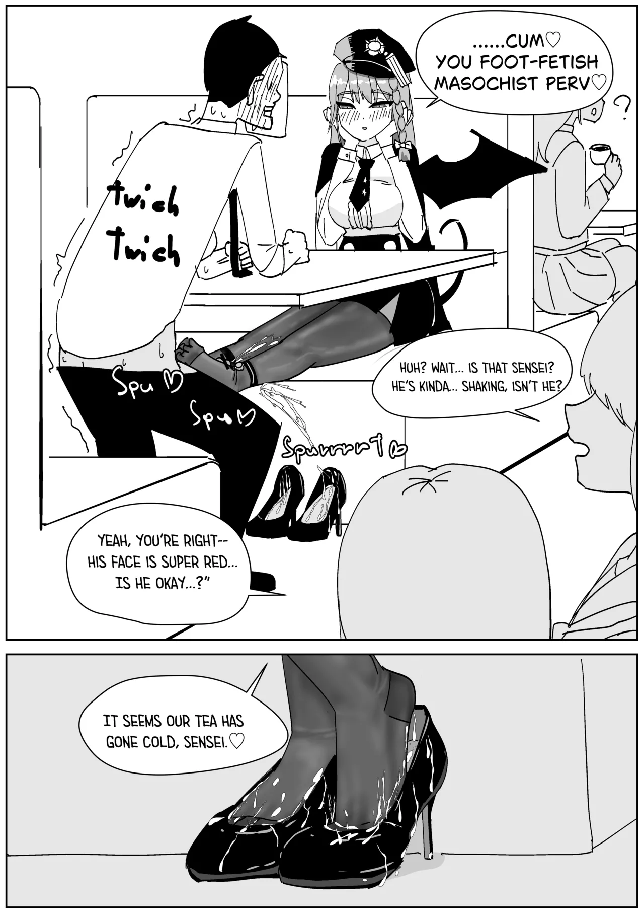 Haruna's Secret Pantyhose job at the Cafe page 6 full