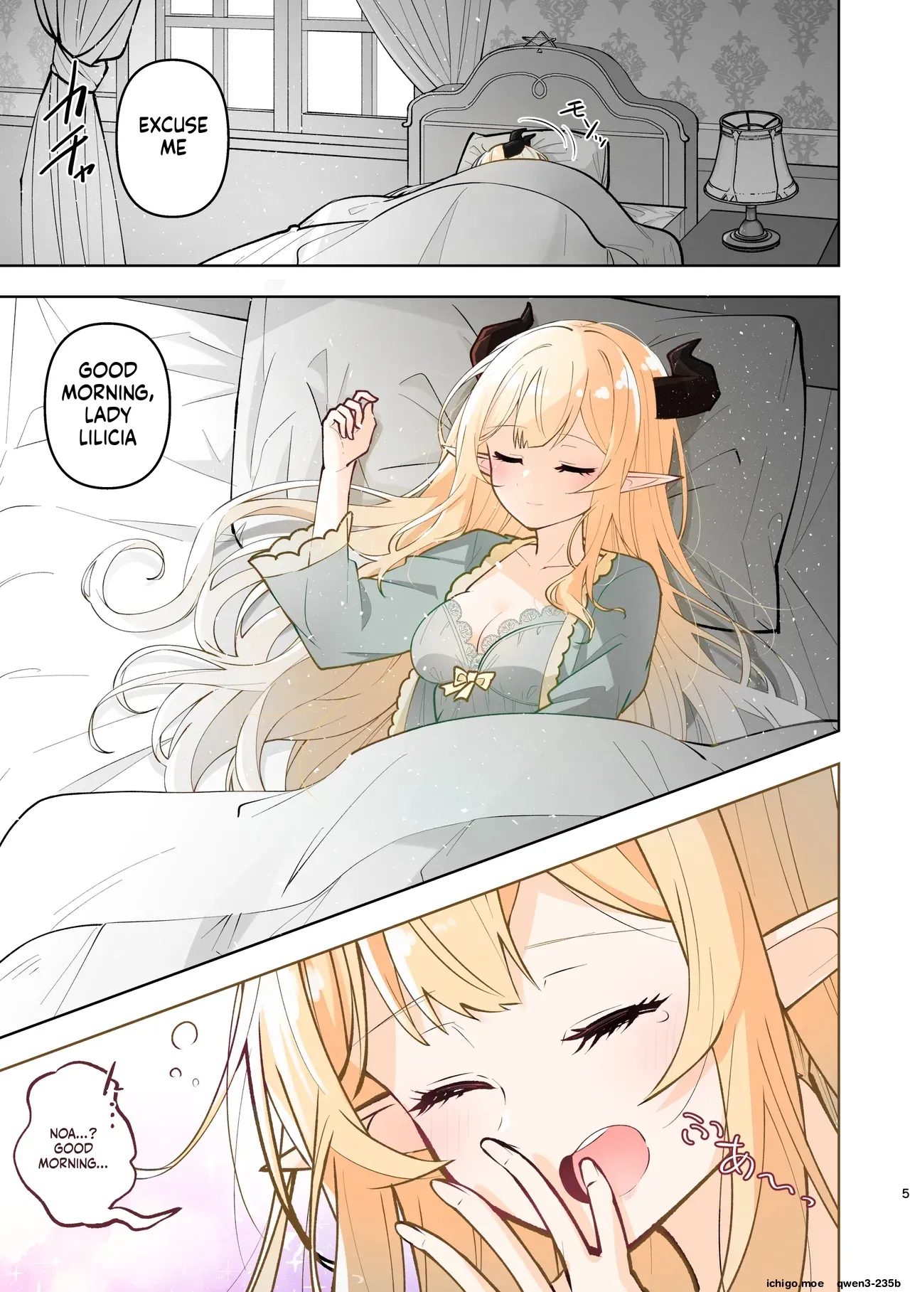 Mazoku Reijou to Maid-san - Toiki Kasanaru Irozuku Hi - Demon Lily and the Noir -Maid When Colors Bloom- page 5 full