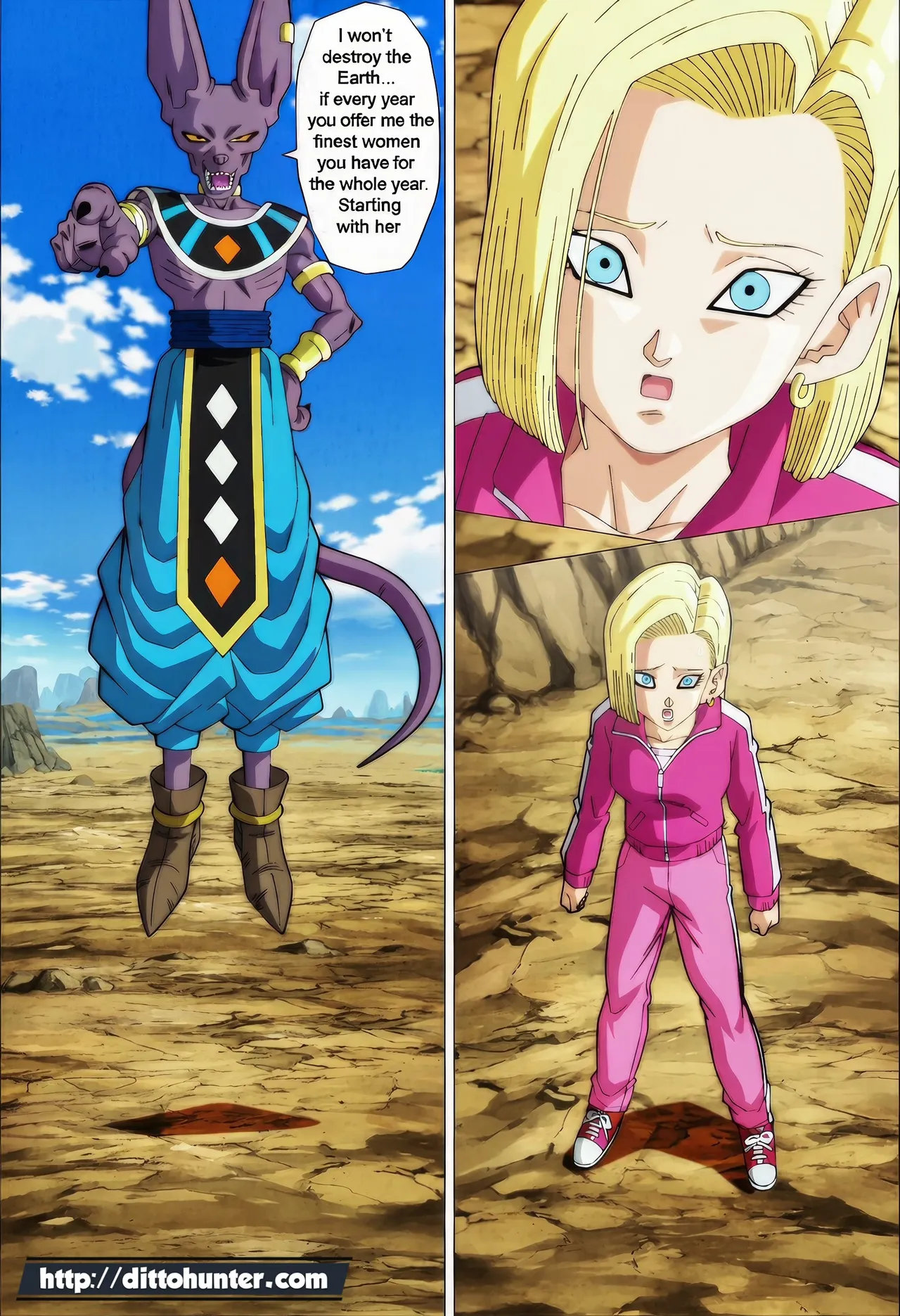 Beerus &amp; Android 18  The Divine Pact of Temptation page 8 full