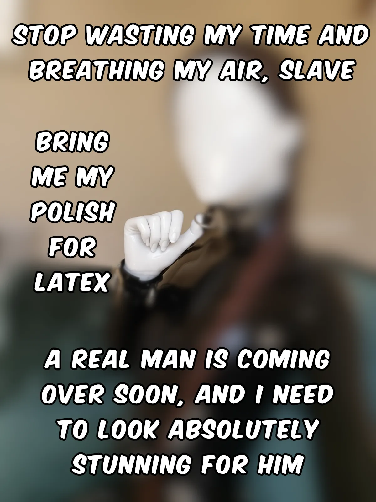 Mannequin goddesses were still too much for your pathetic brain, but thanks to a new betachip update, your mistress can now combine styles. Say hello to blurred mannequins! page 3 full