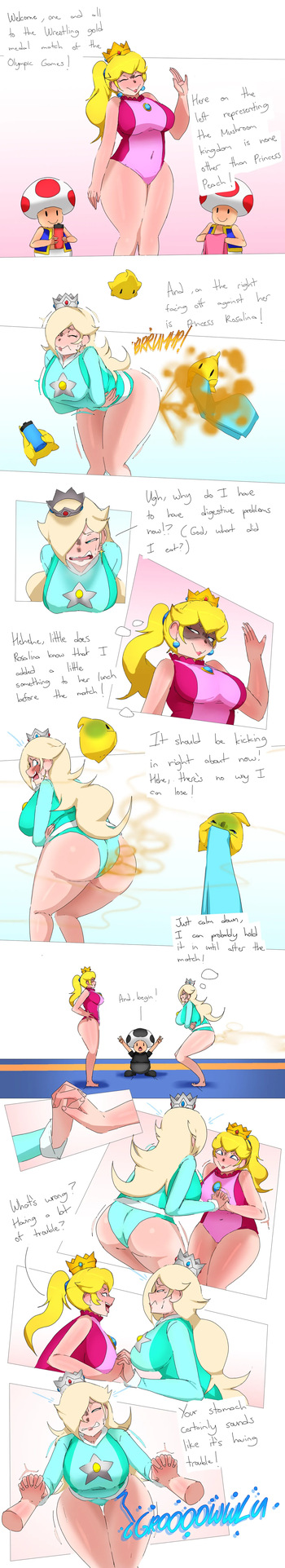 Rosalina Overwhelming Peach with her Gassy Wrestling cover