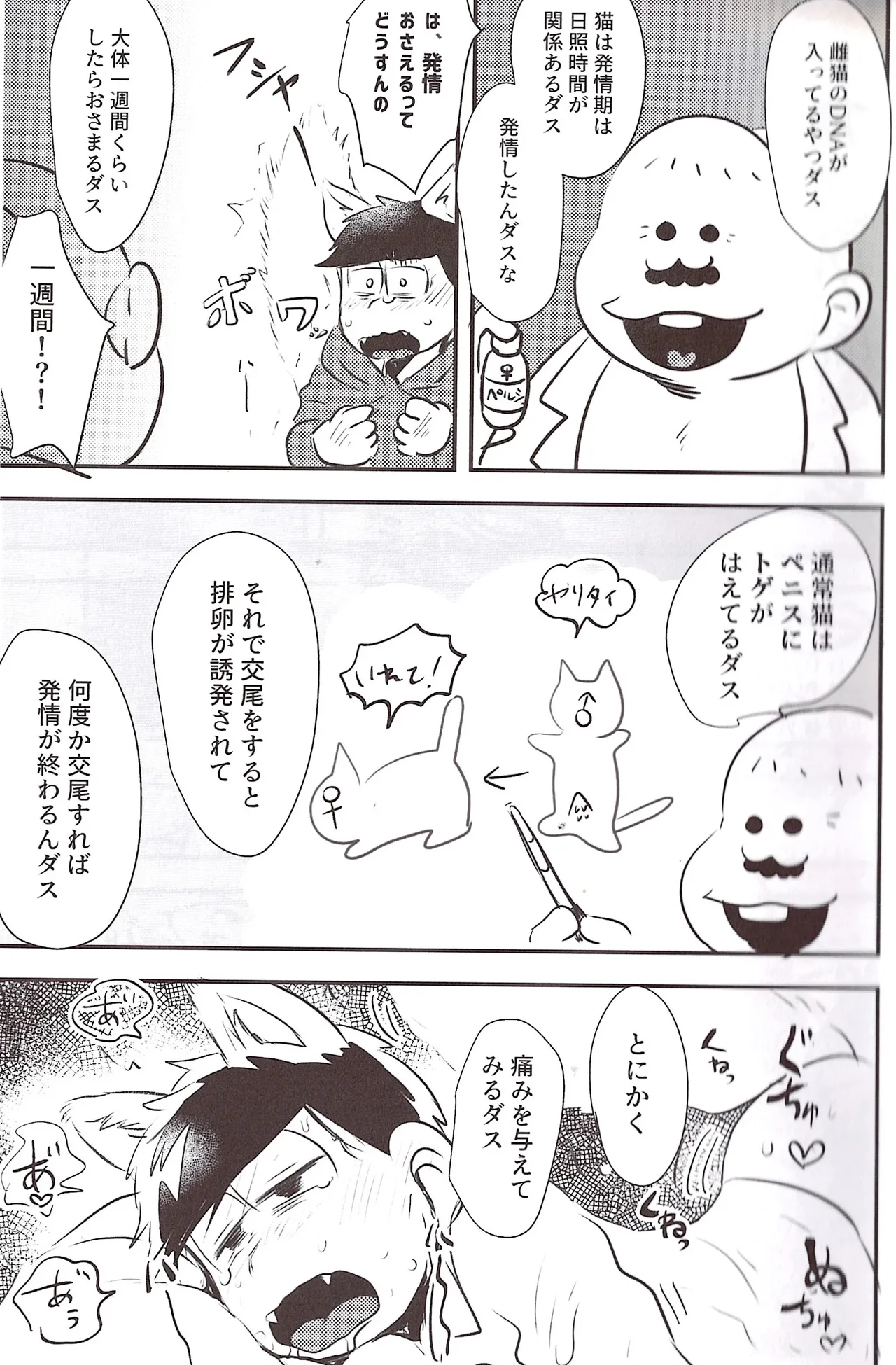 A story about how to pick a cat with its spiny penis. – Osomatsu-San dj page 7 full