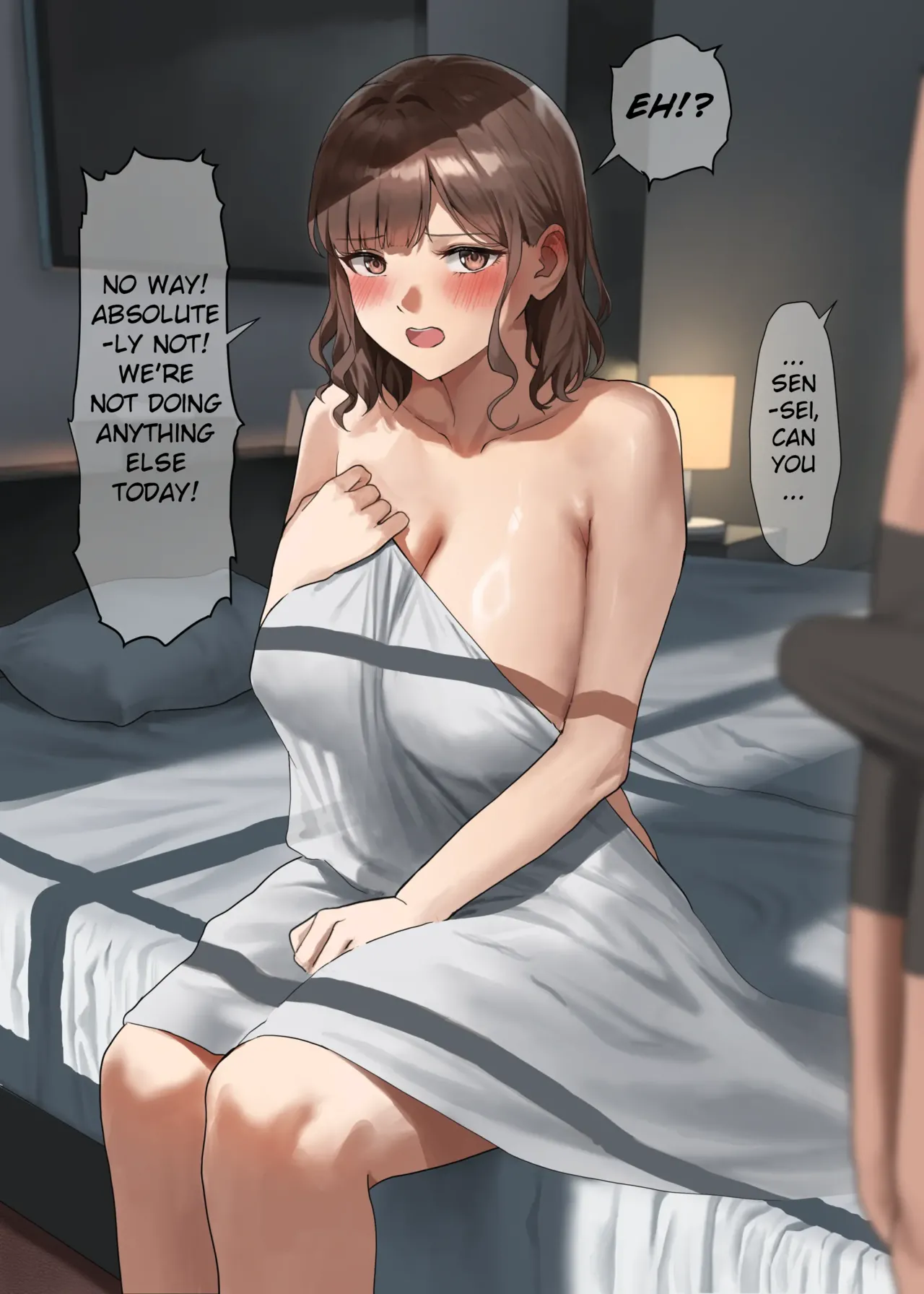 Ichiya Aketa Asa, Asadachi o Fella de Sukkiri Sasete Kureru Suiei-bu Komon no Sensei | The Morning After, My Swimming Club Coach Gives Me a Blowjob to Relieve My Morning Wood page 8 full