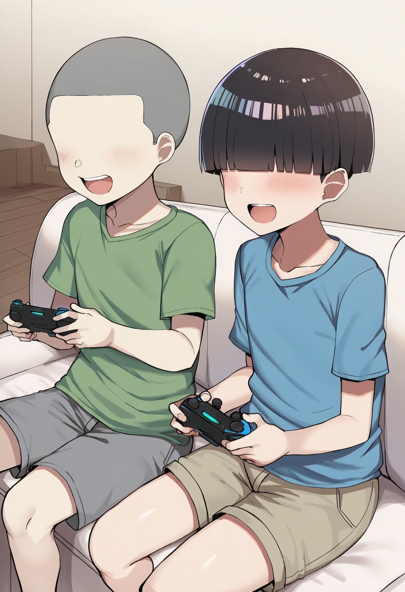 Pervert Brat vs. Black-Haired Bob-cut Girl ① page 1 full