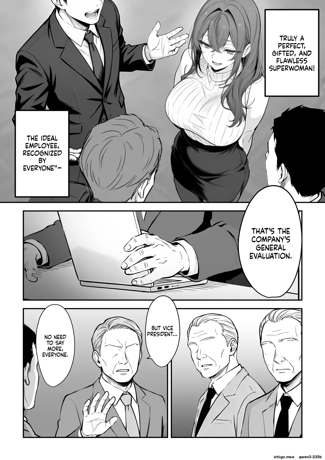 Eigyō seiseki saikai no OL ga zen shain no sei shori-gakari ni naru kaisha - AI Generated page 3 full