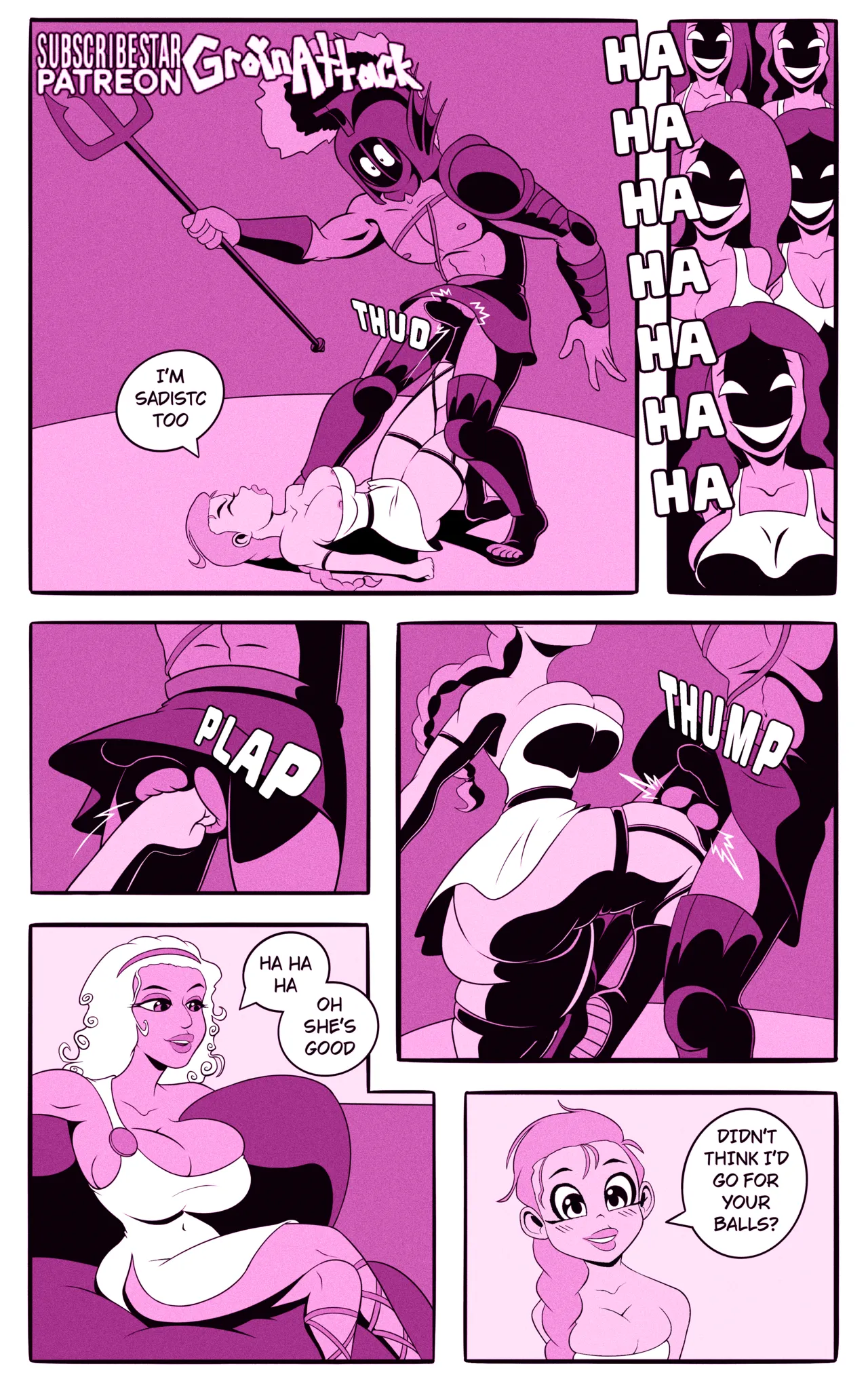 Ballbusting Bimbo Gladiatrix page 4 full