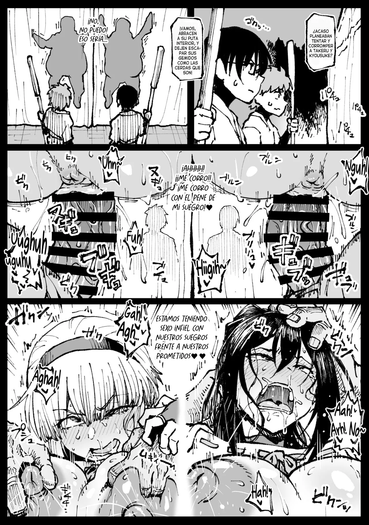 Iinazuke no Otou-san ni Netorareru Shimai | Hermanas seducidas por los padres de sus prometidos page 10 full