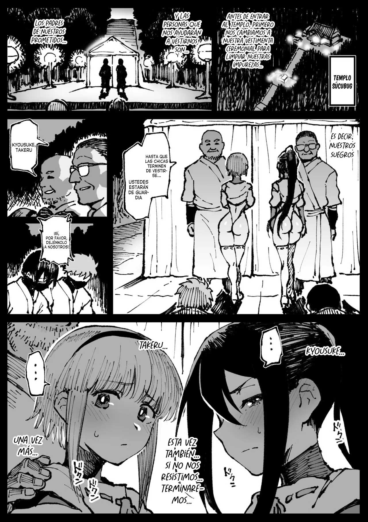 Iinazuke no Otou-san ni Netorareru Shimai | Hermanas seducidas por los padres de sus prometidos page 2 full
