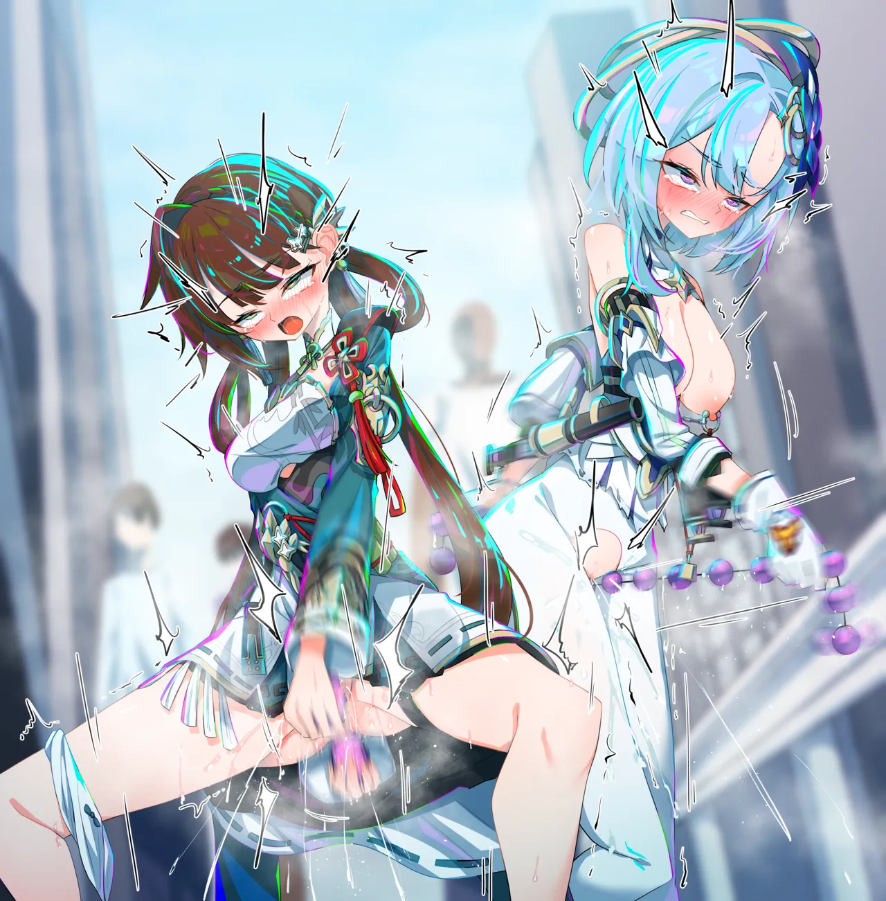 【Skeb絵】強制街中オナ page 5 full
