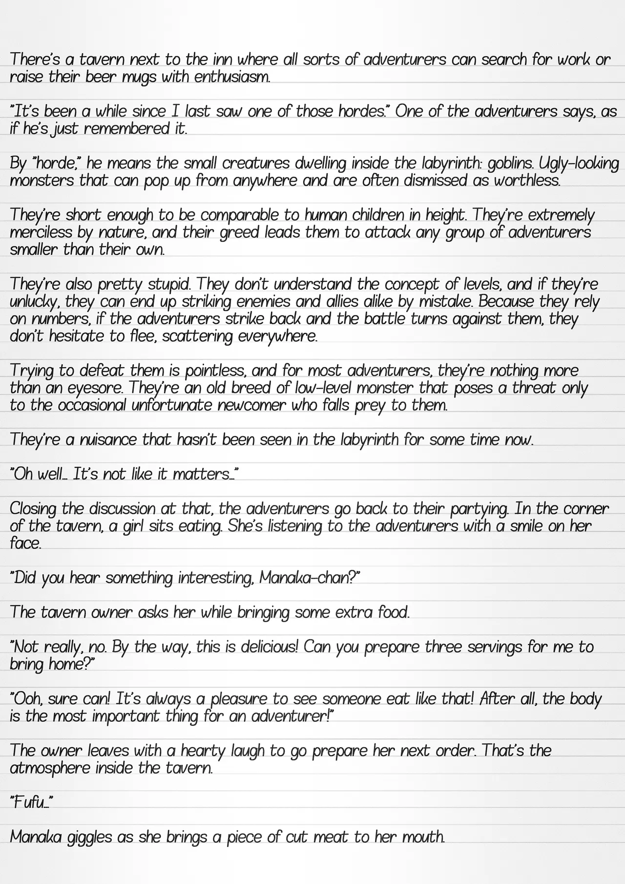 Misuke's Short Stories 35 - Manaka &amp; Goblins page 2 full