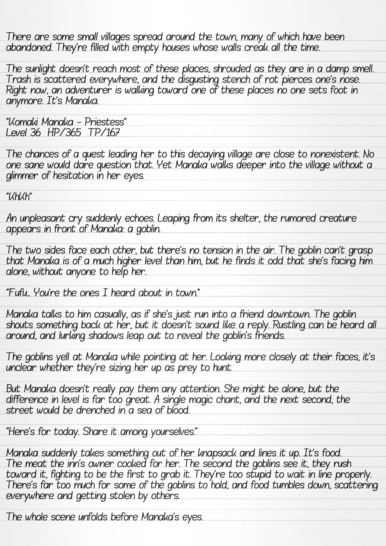 Misuke's Short Stories 35 - Manaka &amp; Goblins page 3 full
