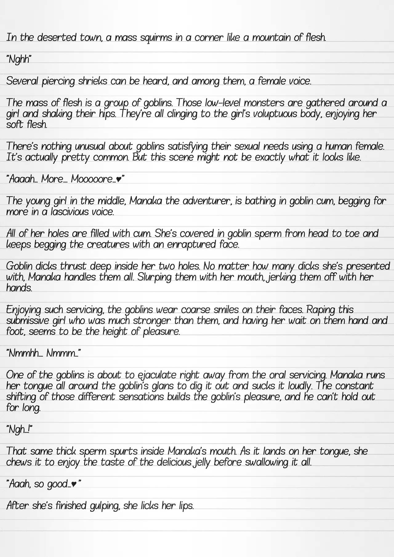Misuke's Short Stories 35 - Manaka &amp; Goblins page 9 full