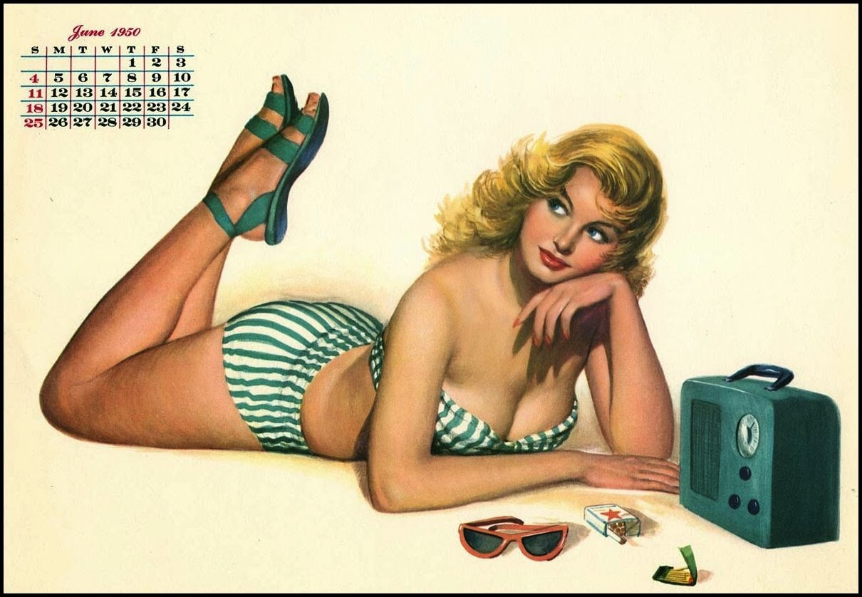 Al Moore - 1950 Esquire Girl Calendar page 6 full