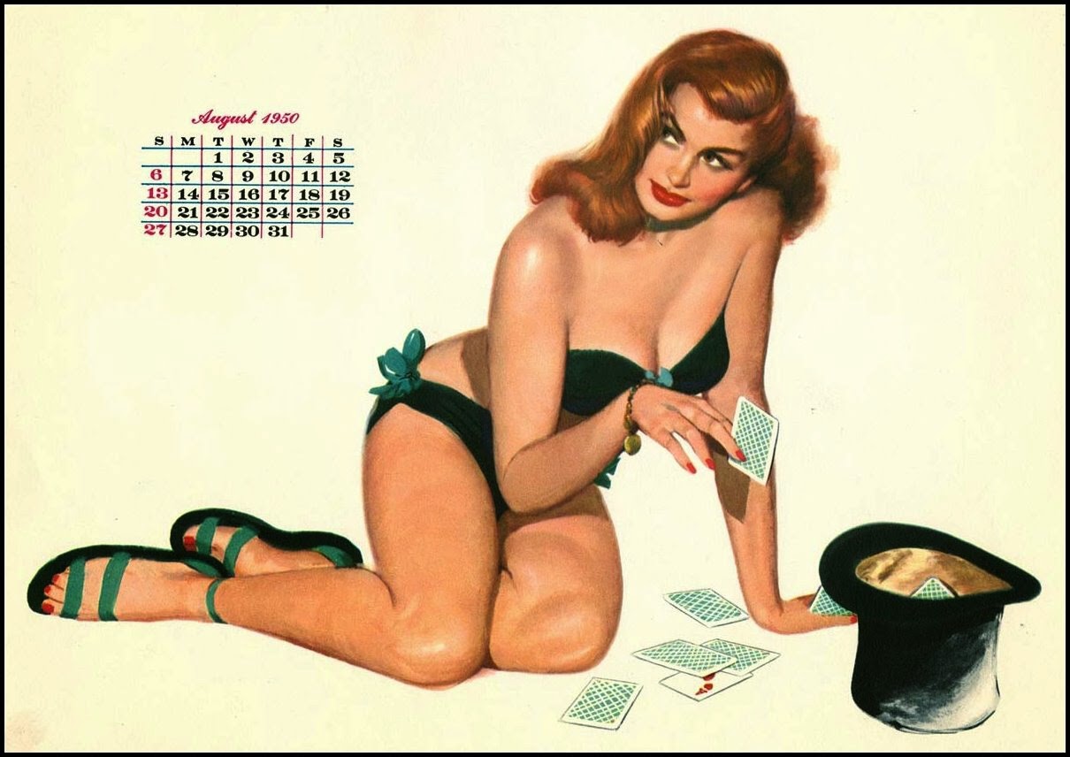 Al Moore - 1950 Esquire Girl Calendar page 8 full