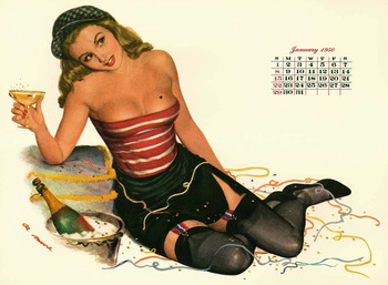 Al Moore - 1950 Esquire Girl Calendar cover