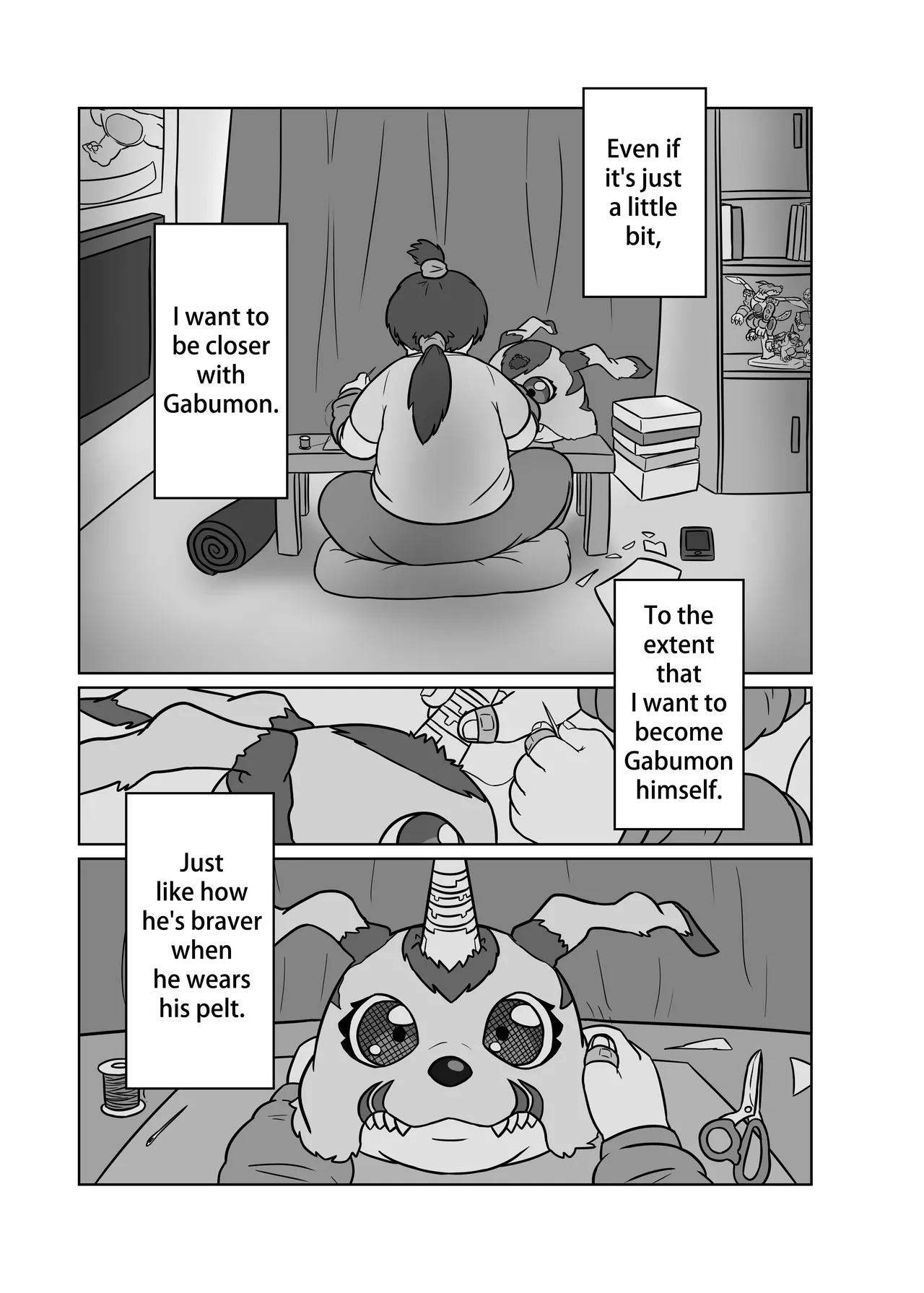 Reincarnated in the Digiworld as Gabumon! 1 page 4 full