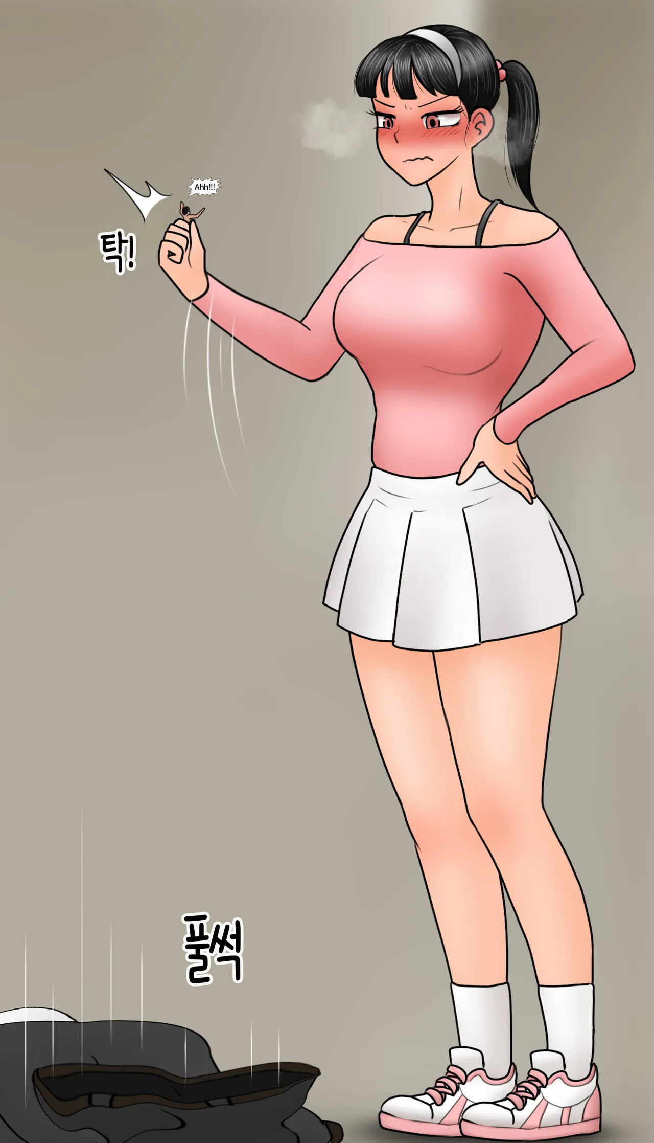 축소화 능력을 가진 여친한테 밟히는 만화 Shirinked by GF page 6 full