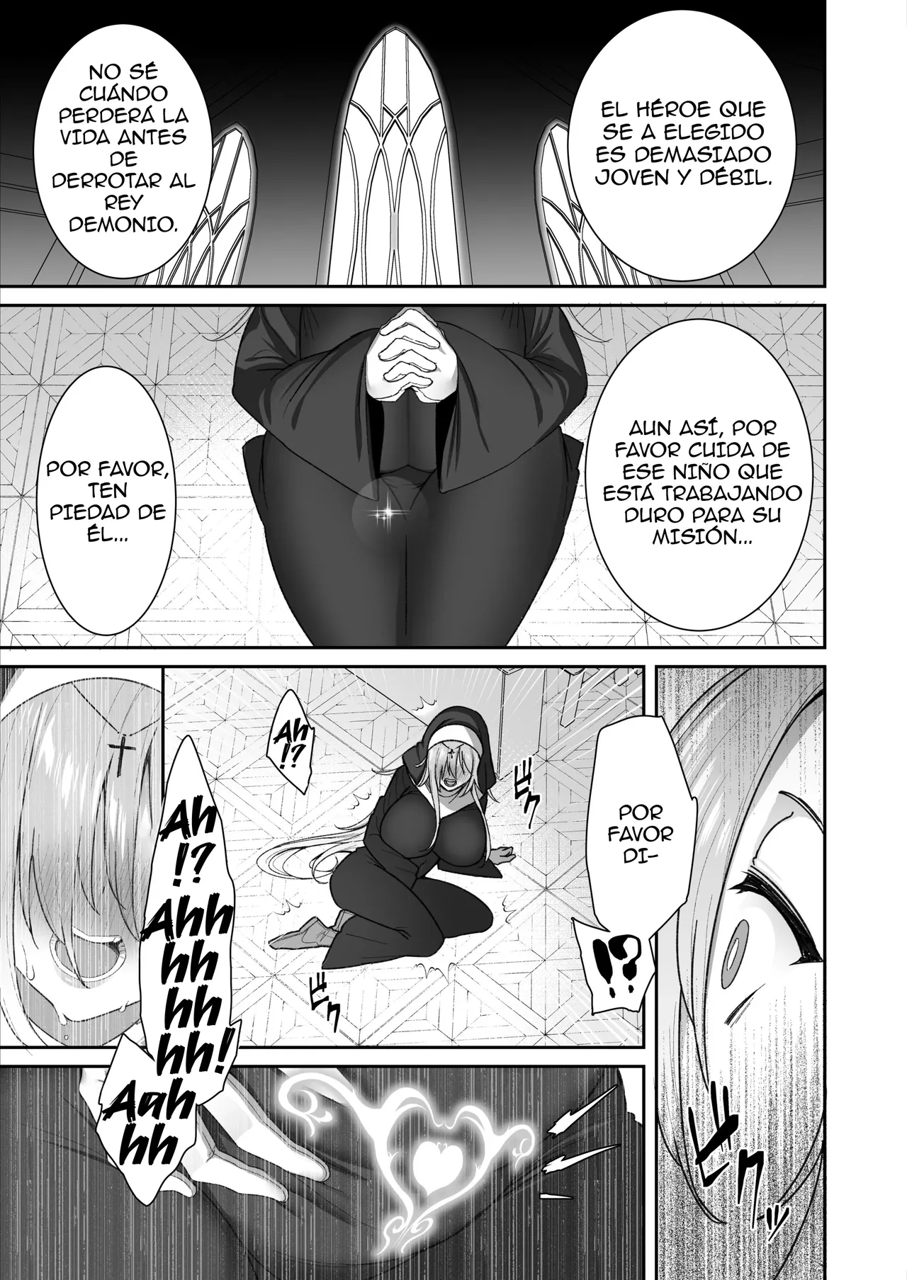 Yuusha-sama ga Yowakute Fuan nanode Kami wa Sister ni Tanetsuke Koubi o Meijimashita ♥｜Como el héroe era muy débil y daba mucha pena, Dios ordenó a la hermana que tuviera un hijo con él ♥ page 8 full