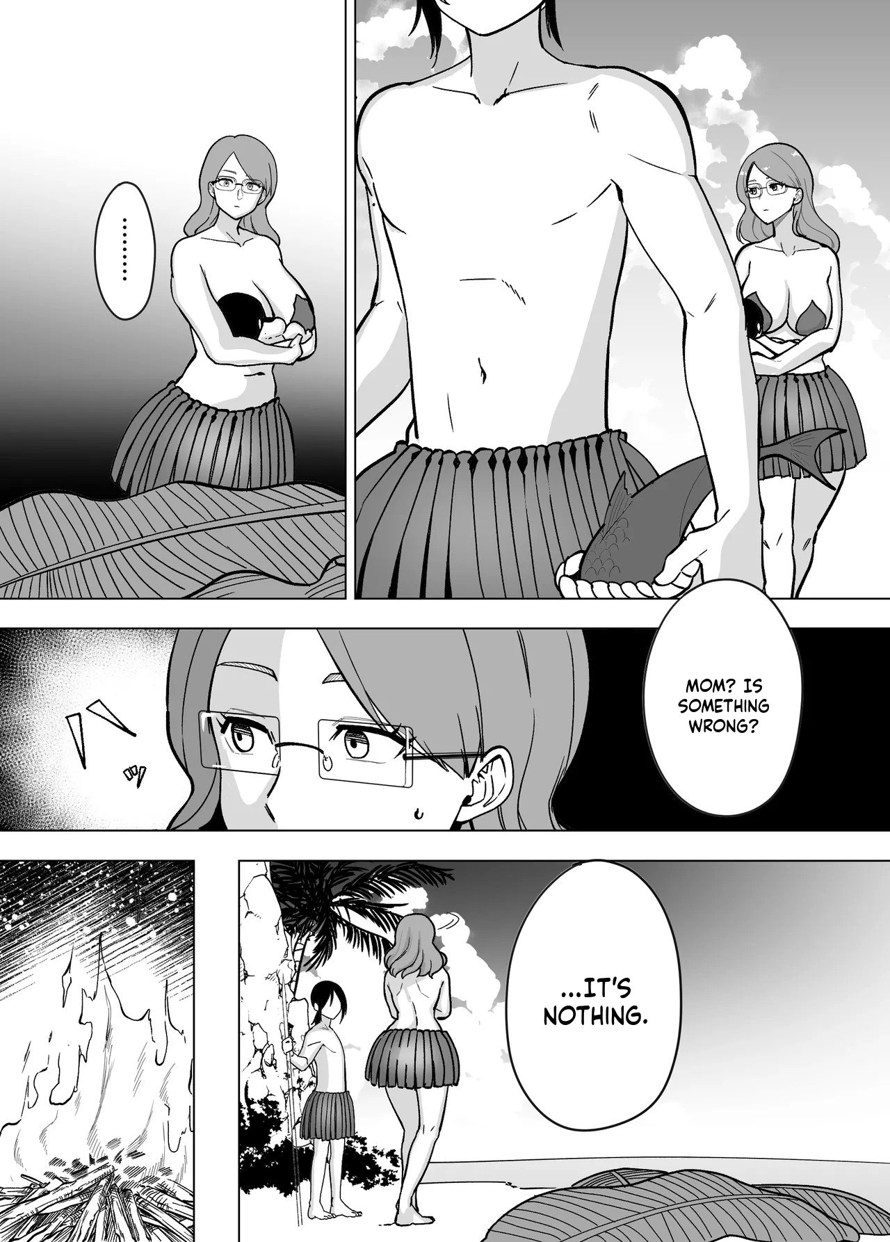 Mama to Musuko ga Mujintou de Love Love Sex suru Hanashi 2 | A Story of a Mom and Her Son's Lovemaking on a Uninhabited Island 2 page 4 full