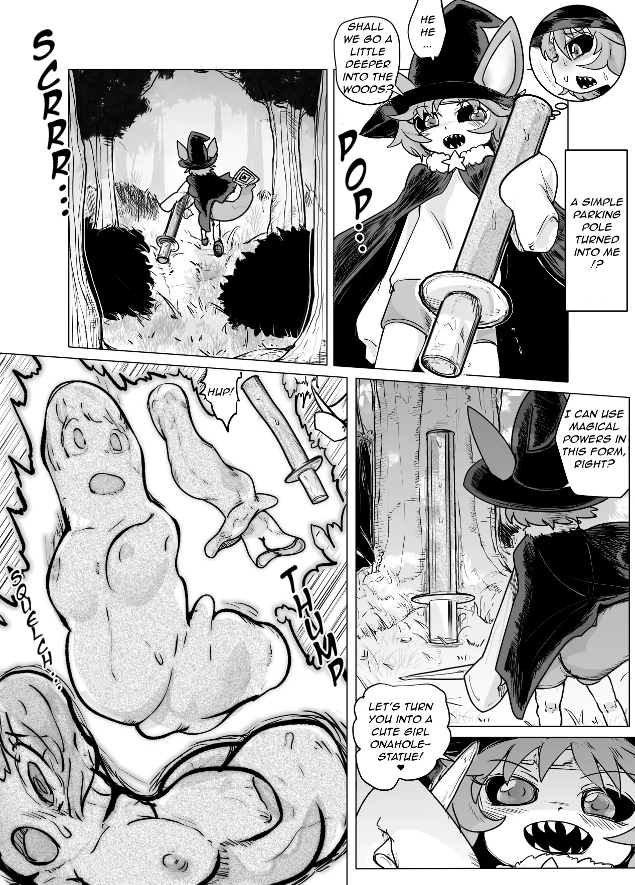 Manga where people are turned into objects, onaholes or get petrified. page 3 full