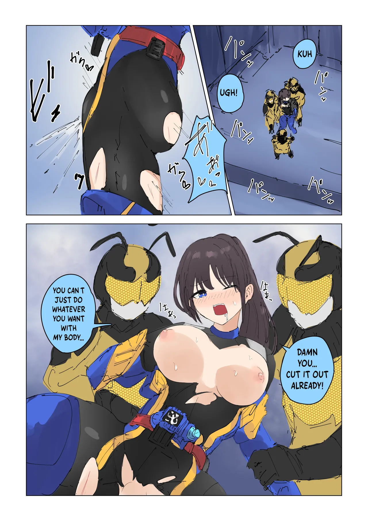 Joōbachi no Shokuzai ~ Henshin Heroine Haiboku ~ | The Atonement of Queen Bee ~ Henshin Heroine's Complete Defeat ~ page 2 full
