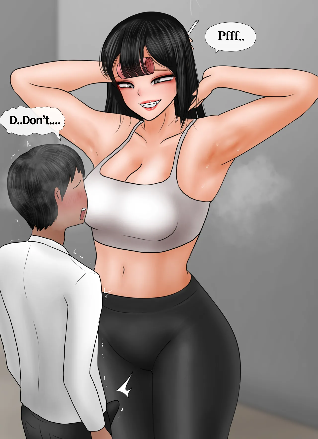 여자애 겨드랑이에 패배하는 만화 Losing to a Girls Armpit page 8 full
