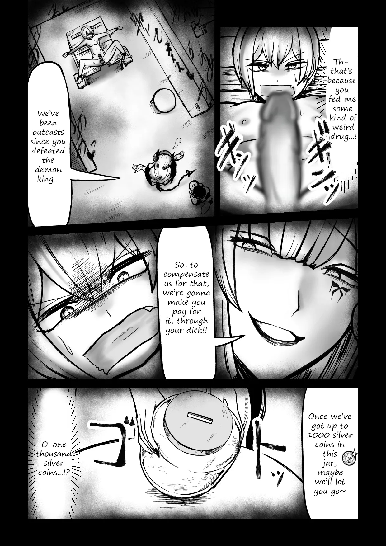 Succubus pin salon~ A story about a hero being captured and reduced to nothing more than a penis to be licked by succubi~ page 4 full