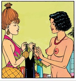 Erotic panel and illustration