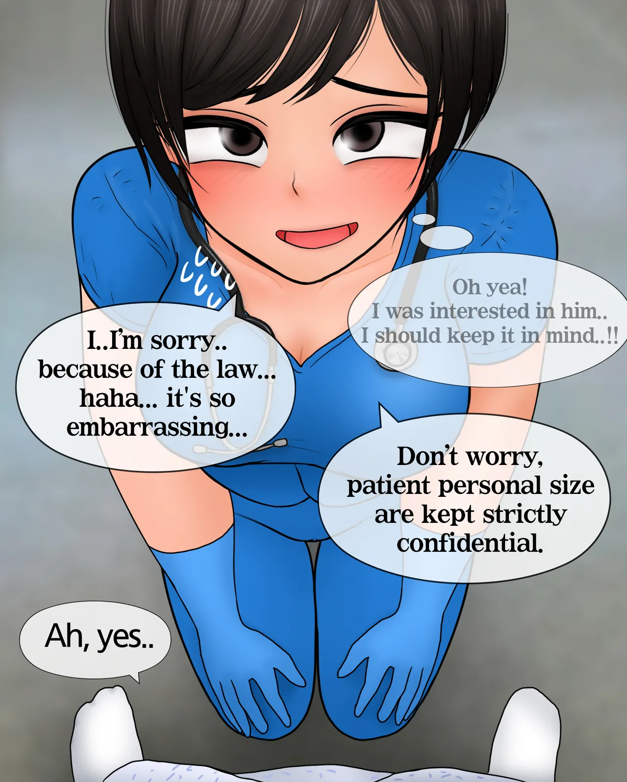 간호사가 자지 크기 측정하는 만화 Nurse measures penis size page 3 full