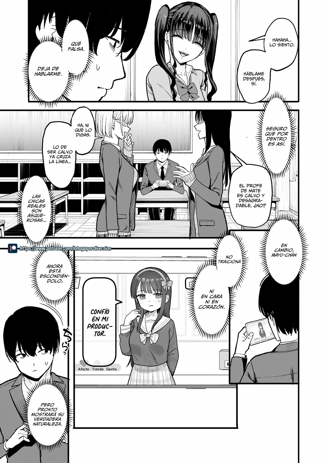 Nijigen Otaku no Ore ga Tenkou Shite Kita Kyonyuu Idol ni Otosareru made | Un Otaku Del 2D se Enamora de la Idol Transferida Voluptuosa page 8 full