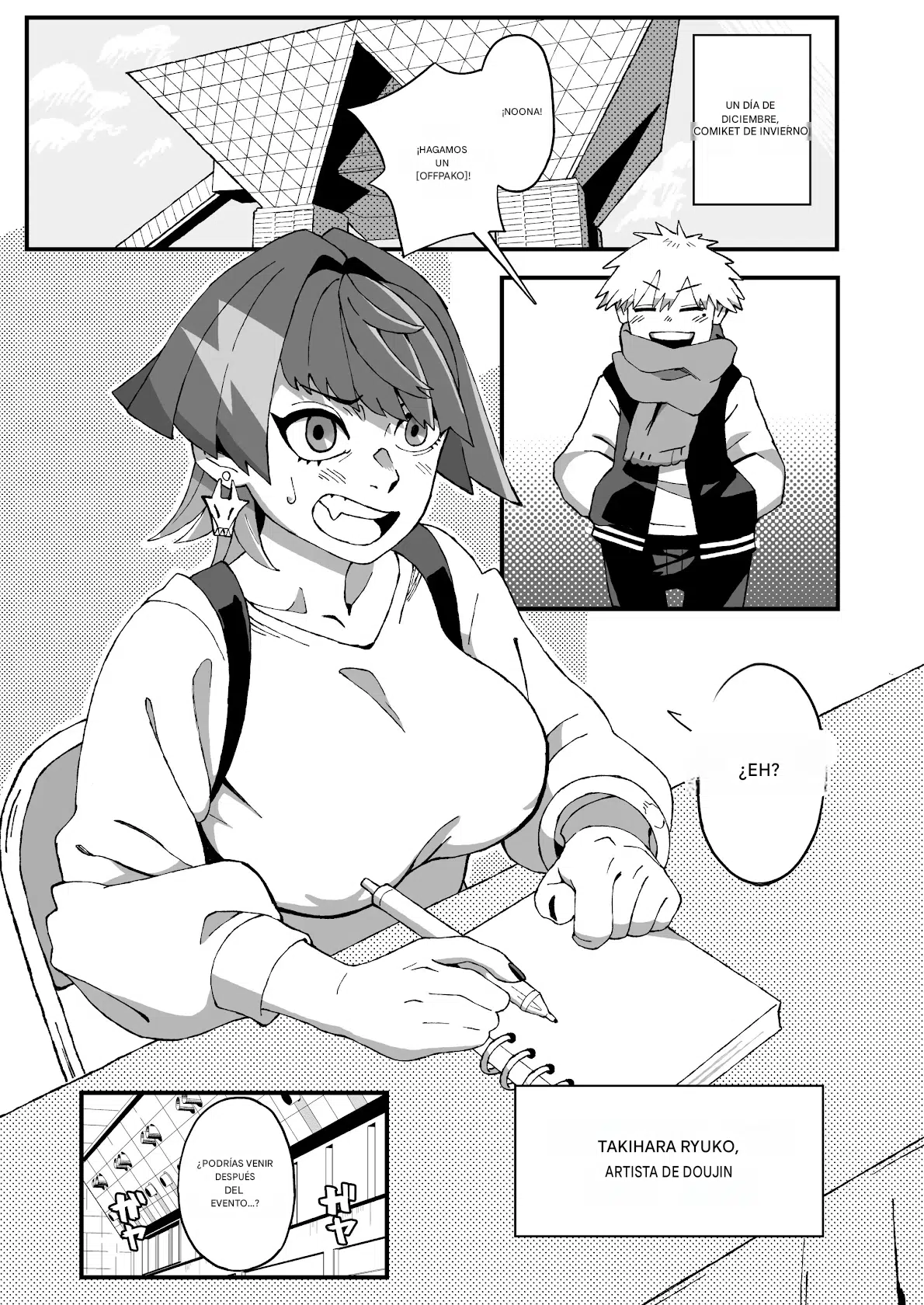 Off-Pako Shippai!? Futanari Mangakka no Kanojo ni Natta Ore Español page 3 full