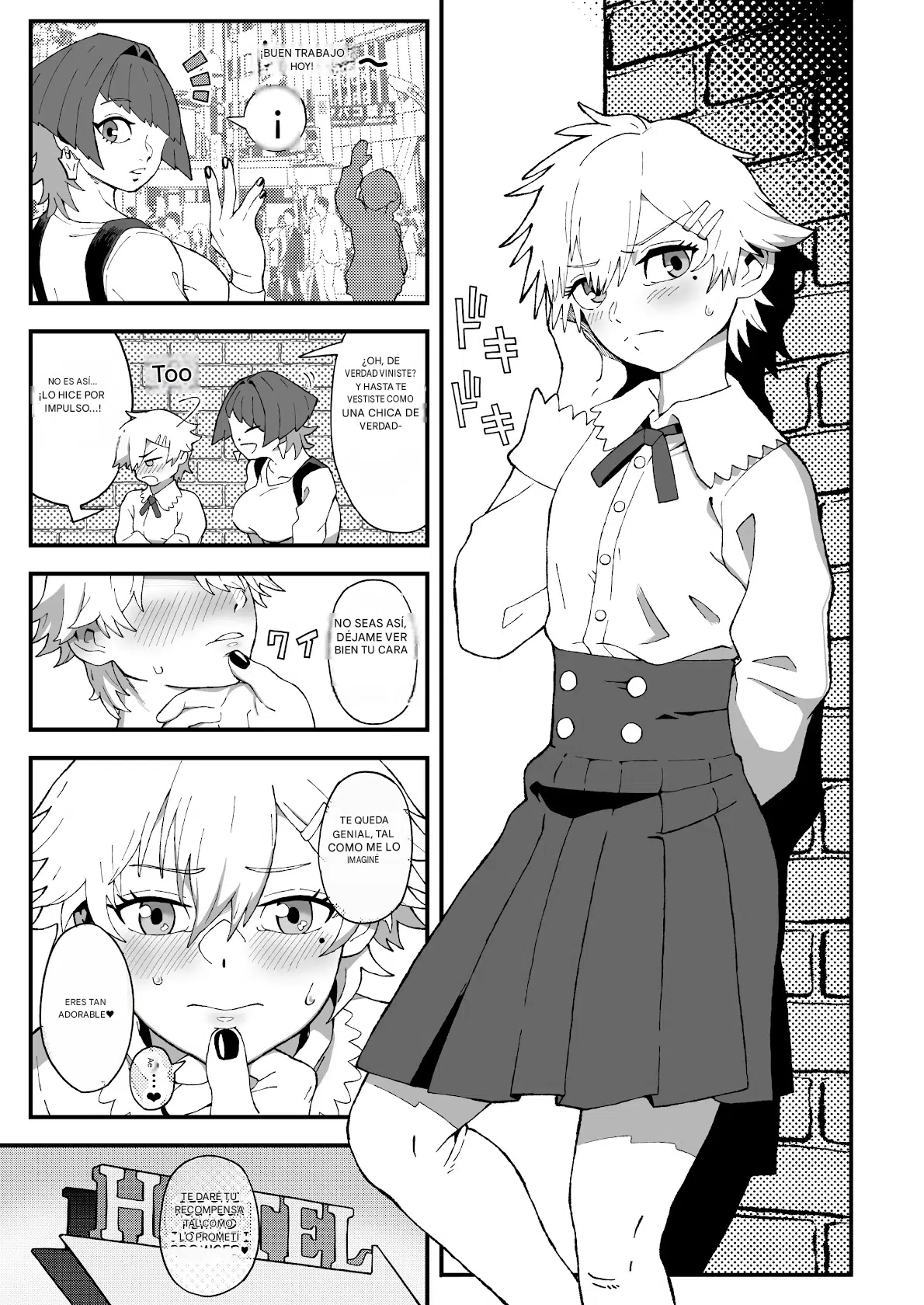 Off-Pako Shippai!? Futanari Mangakka no Kanojo ni Natta Ore Español page 9 full