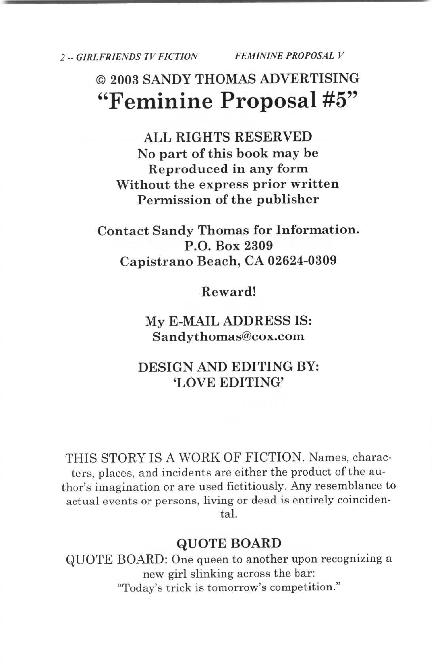 Feminine Proposal V - Sandy Thomas page 3 full