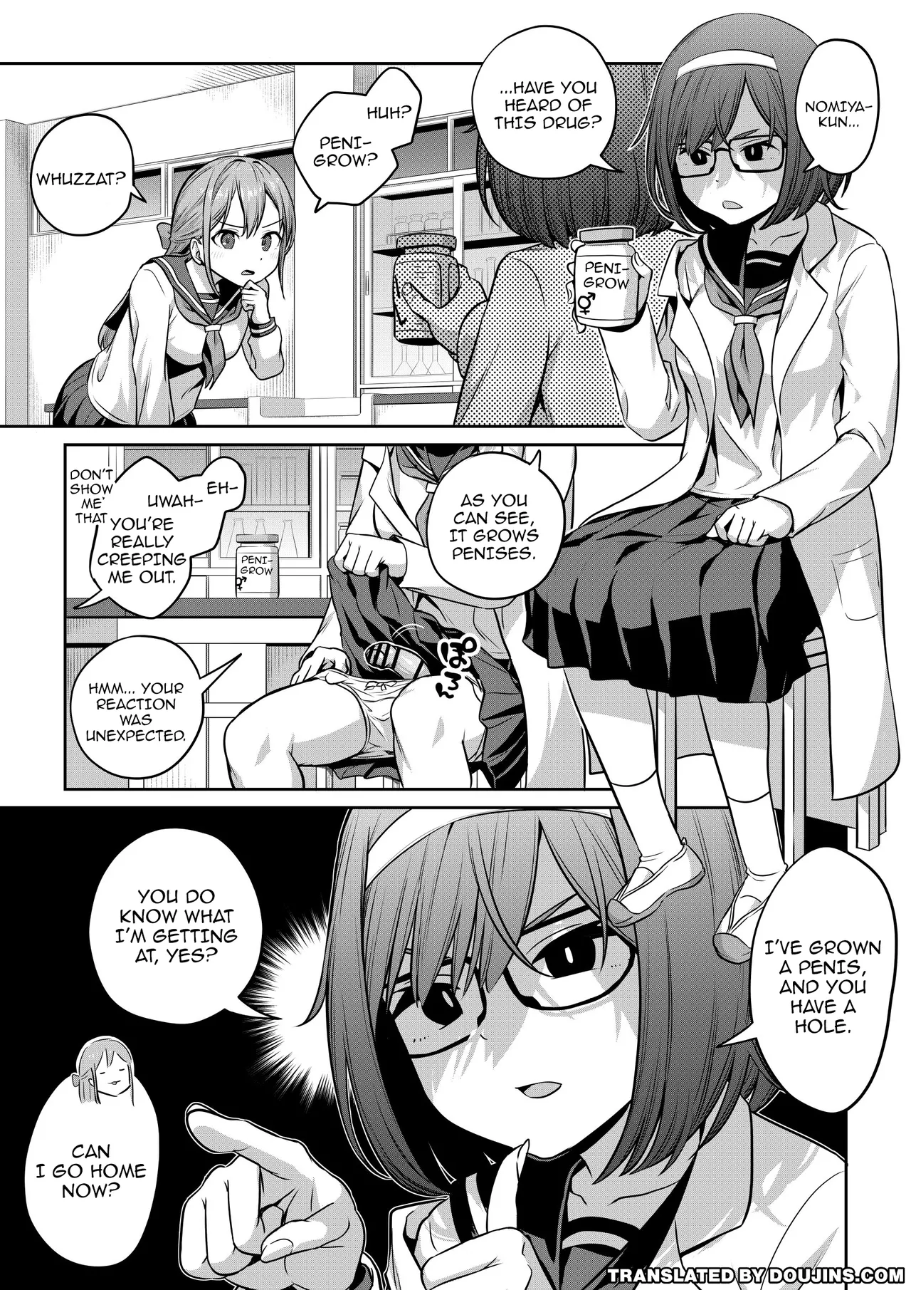 Kusuri de Futanari ni Nacchatta Kagakubu Buchou to / Together With The Science Club President Who Turned Into a Futanari With A Drug page 1 full