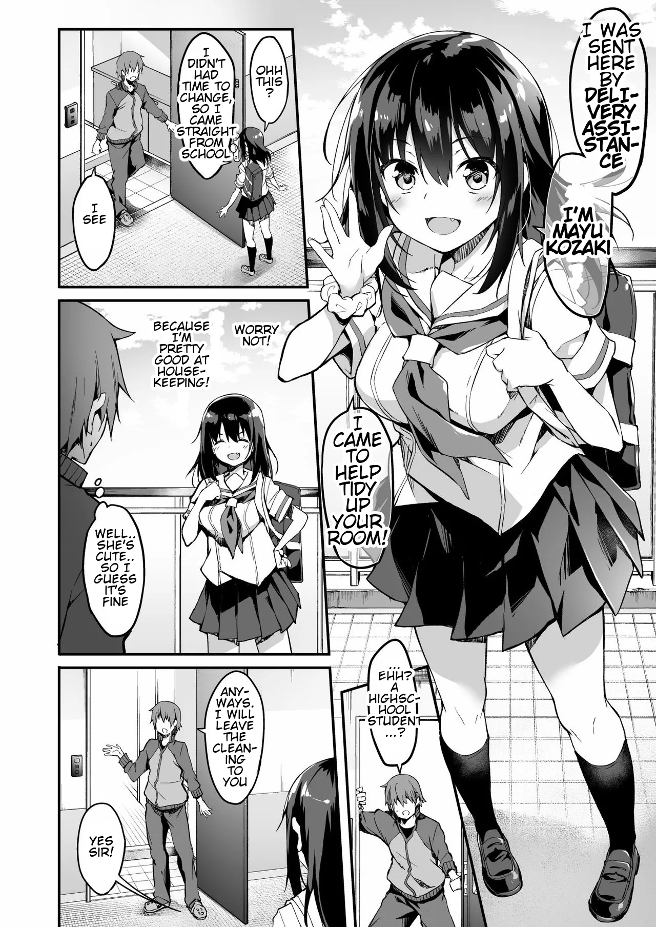 A highschool girl showed up for my housekeeping request, so I asked for some extra service | Kaji Daikou o Tanondara JK ga Kita node Tsuika de Iroiro Onegai shite mita page 5 full