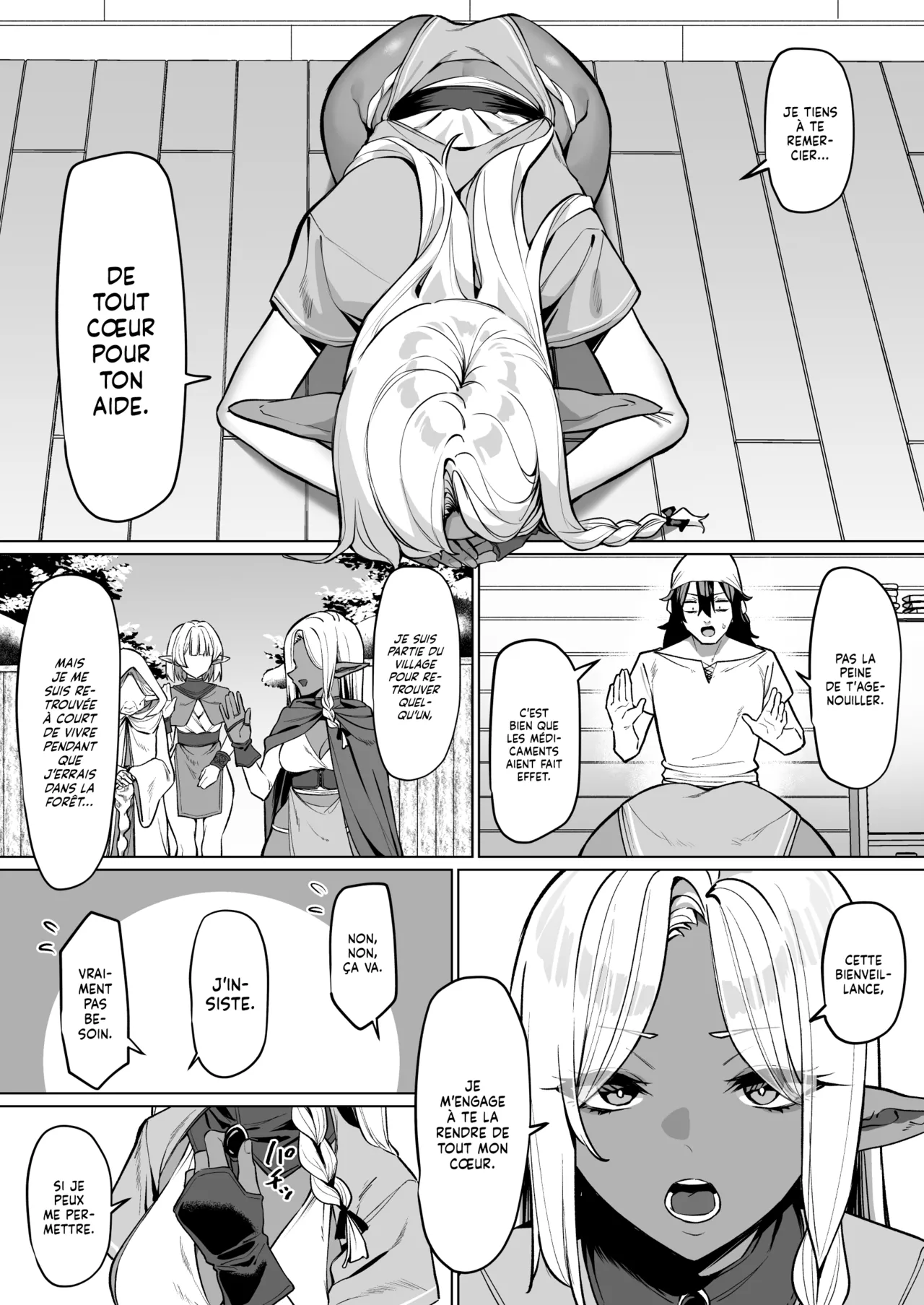Kasshoku Elf o Tasuketara Ongaeshi Sareta Hanashi | L'Histoire où j'ai aidé une Elfe à la Peau Mate et où elle m'a rendu la pareille page 4 full