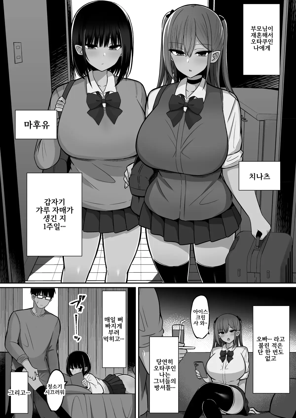 Ikinari Gyaru Shimai ~ Oya no Saikon de Dekita Gyaru Shimai ni Chinpo Kasu Hanashi page 3 full