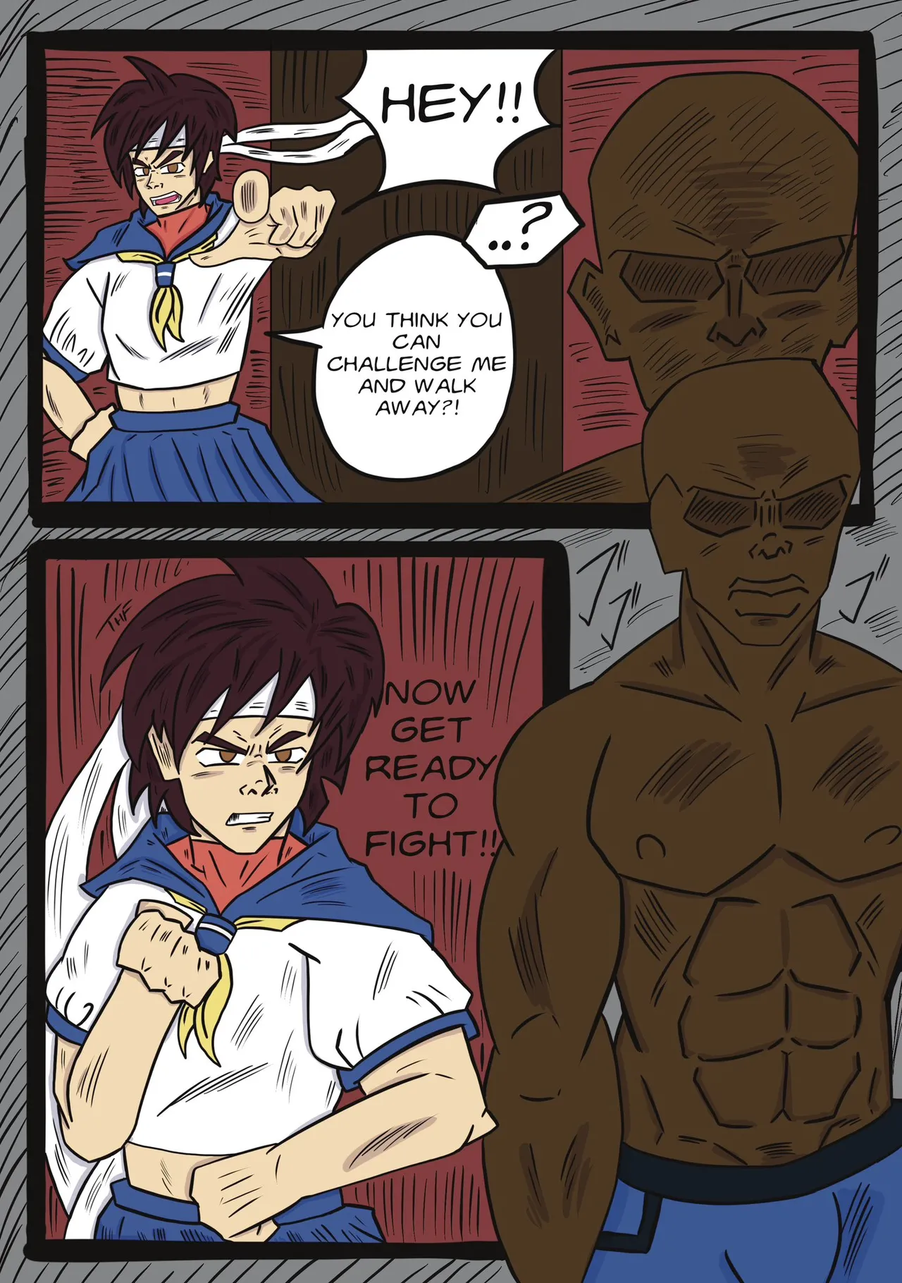 Sakura vs Stranger in an Alley page 1 full