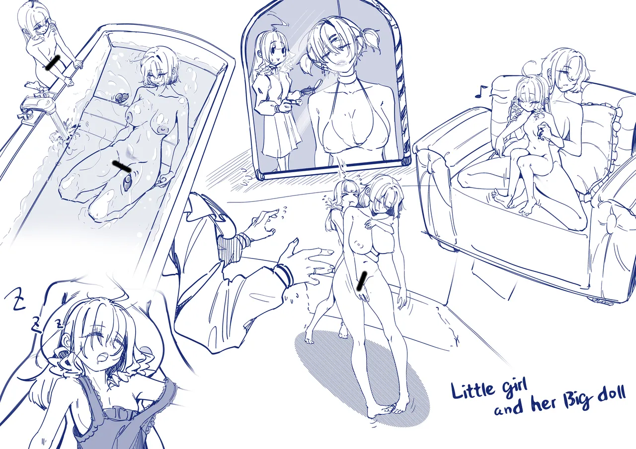 Little Girl and Her Big Doll page 1 full