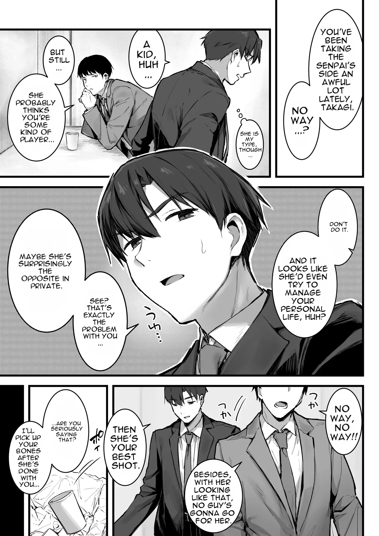 Pride no Takai Onna Joushi ga Kouhai Otoko ni Wakara sareru Hanashi page 6 full