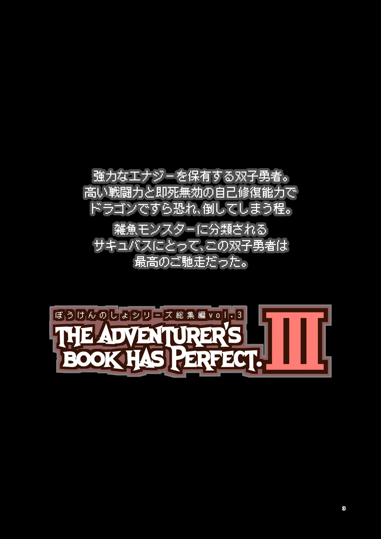 Bouken no Sho Series Soushuuhen - The Adventurer's Book has Perfect. Vol.3 page 3 full