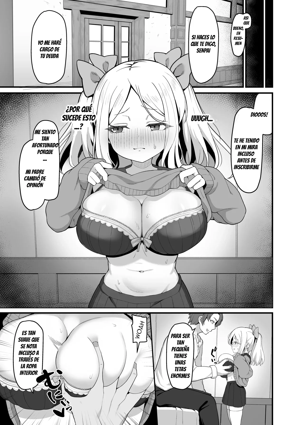 Chicchakute Dekai Senpai.｜Mi Pequeña y Enorme Senpai. page 4 full