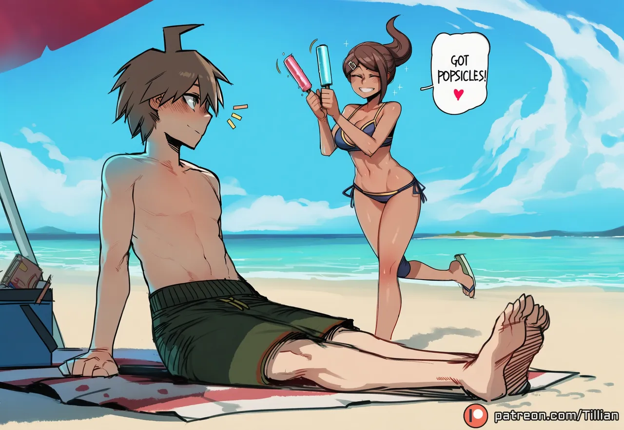 Aoi Asahina and Makoto Naegi  Image Set page 1 full
