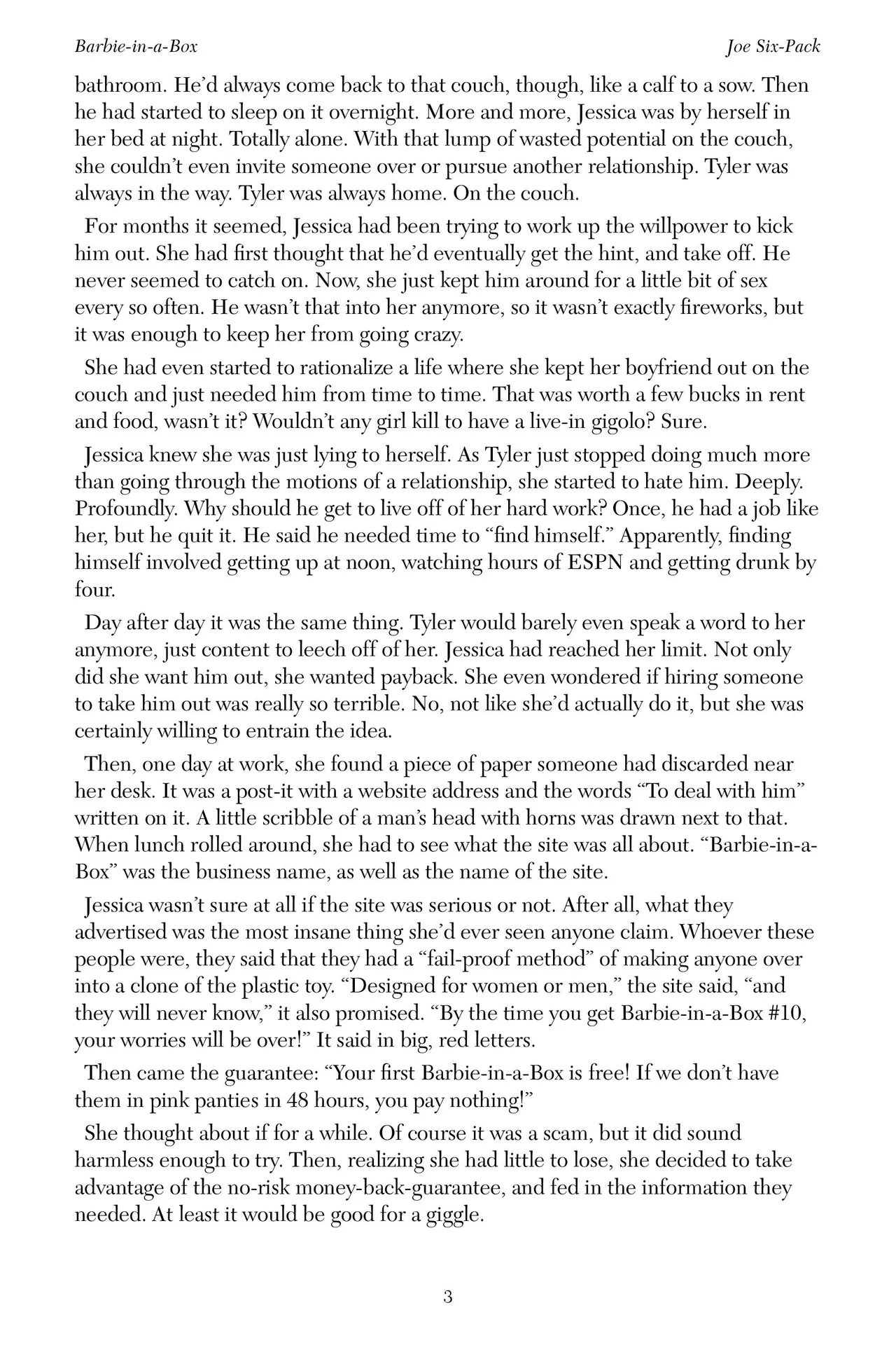 barbie-in-a-box joe six-pack page 6 full