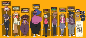 Character sheets for reference cover