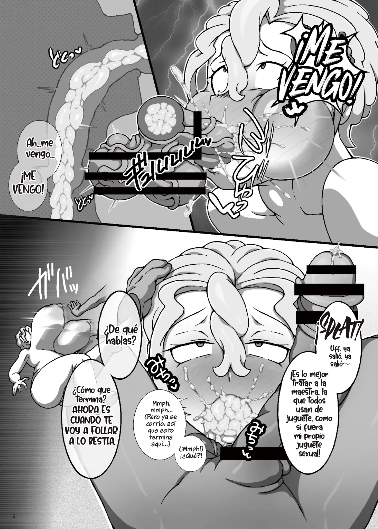 Chōnyū kinpatsu sensei to kyochin shi◯ta | La profesora rubia de tetas enormes y el sh◯ta de verga gigantesca page 7 full