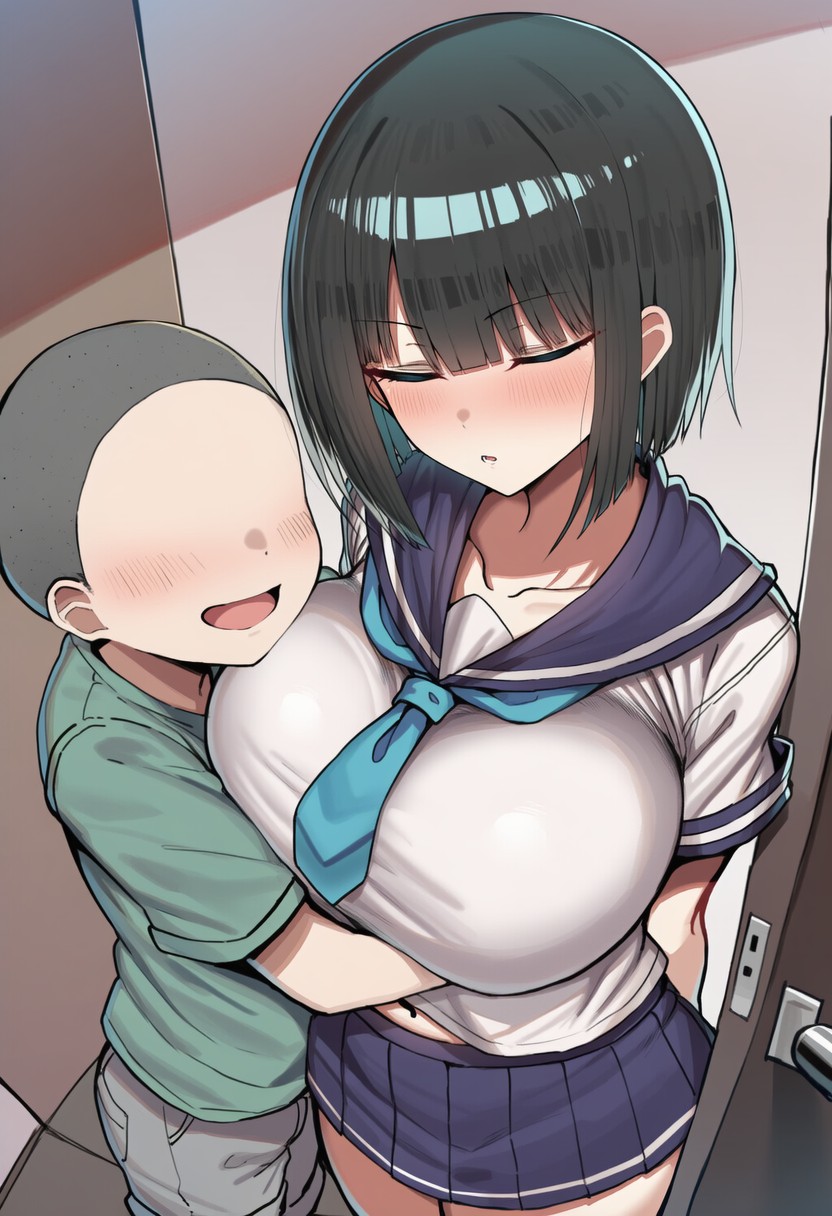 Pervert Brat vs. Black-Haired Bob-cut Girl ② page 5 full