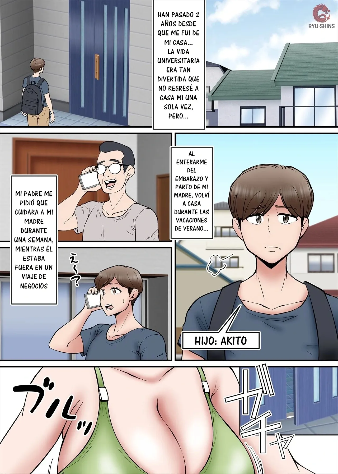 Haha no Sango Oppai ni Miserarete | Facinado por los Grandes Pechos de mi Madre page 2 full