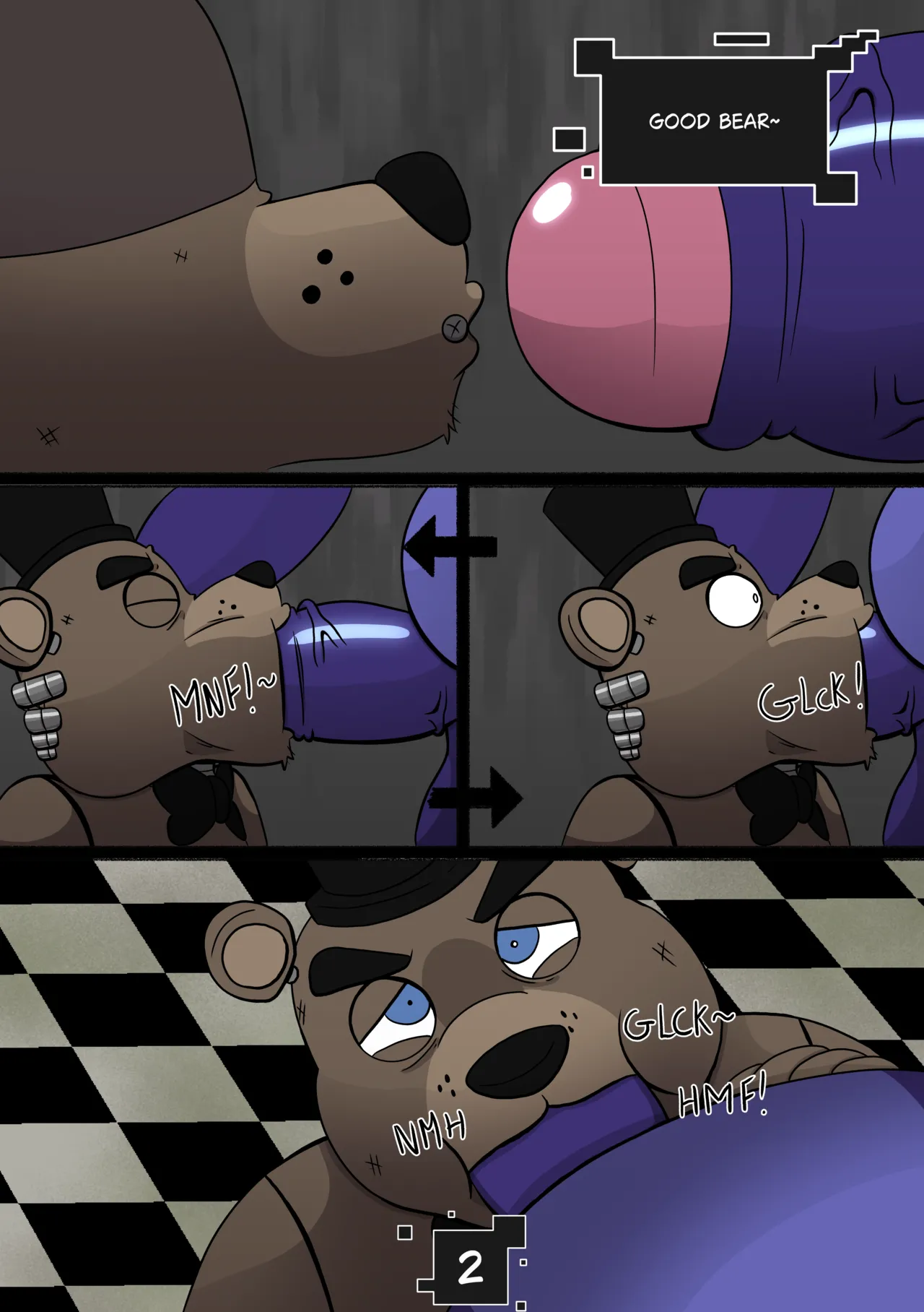 Withered Freddy x Withered Bonnie Mini Comic page 2 full